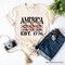 America Est 1776 Founding Fathers Vintage T-Shirt, Retro Patriotic Tee